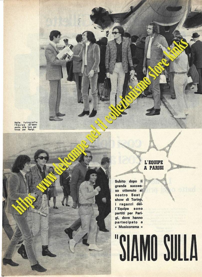 067> 2 Pagine Rivista < EQUIPE 84 su Ciao Amici del 1966 > BEAT L'Equipe 84 a Parigi !