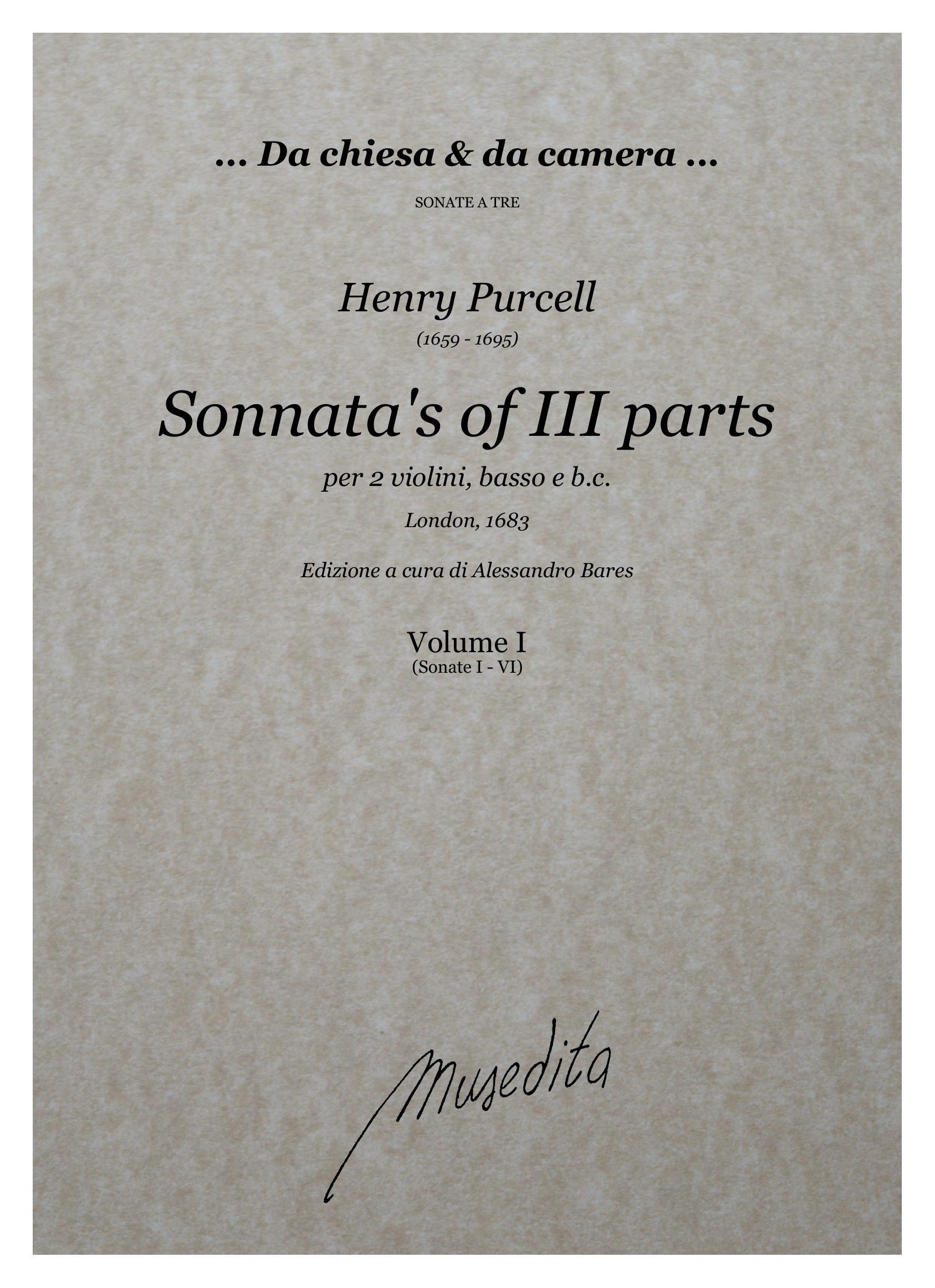 H.Purcell: Sonnata's of III parts (London, 1683)