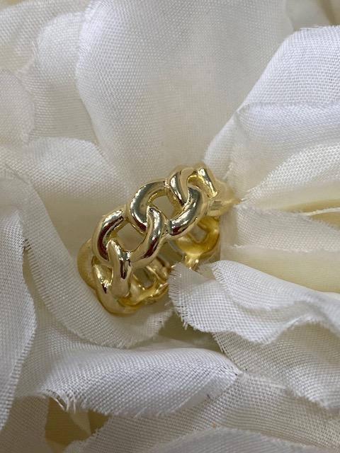 Collezione "Gioielli in oro " anello a maglie modello Eternity in oro giallo