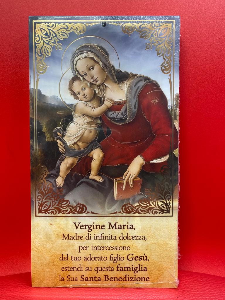 Benedizione della famiglia  Madonna con Bambino -  oro  cm12x22