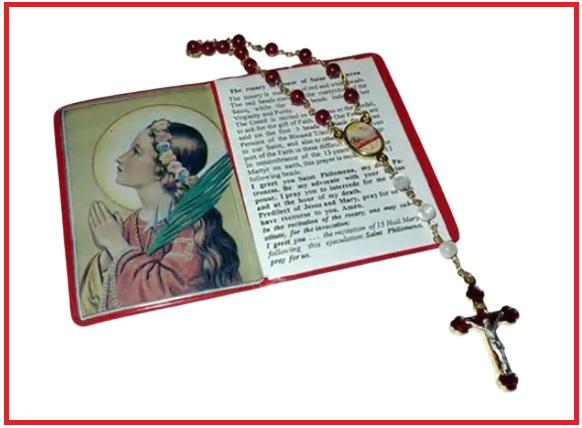 St. Philomena Chaplet and Prayer Card Set