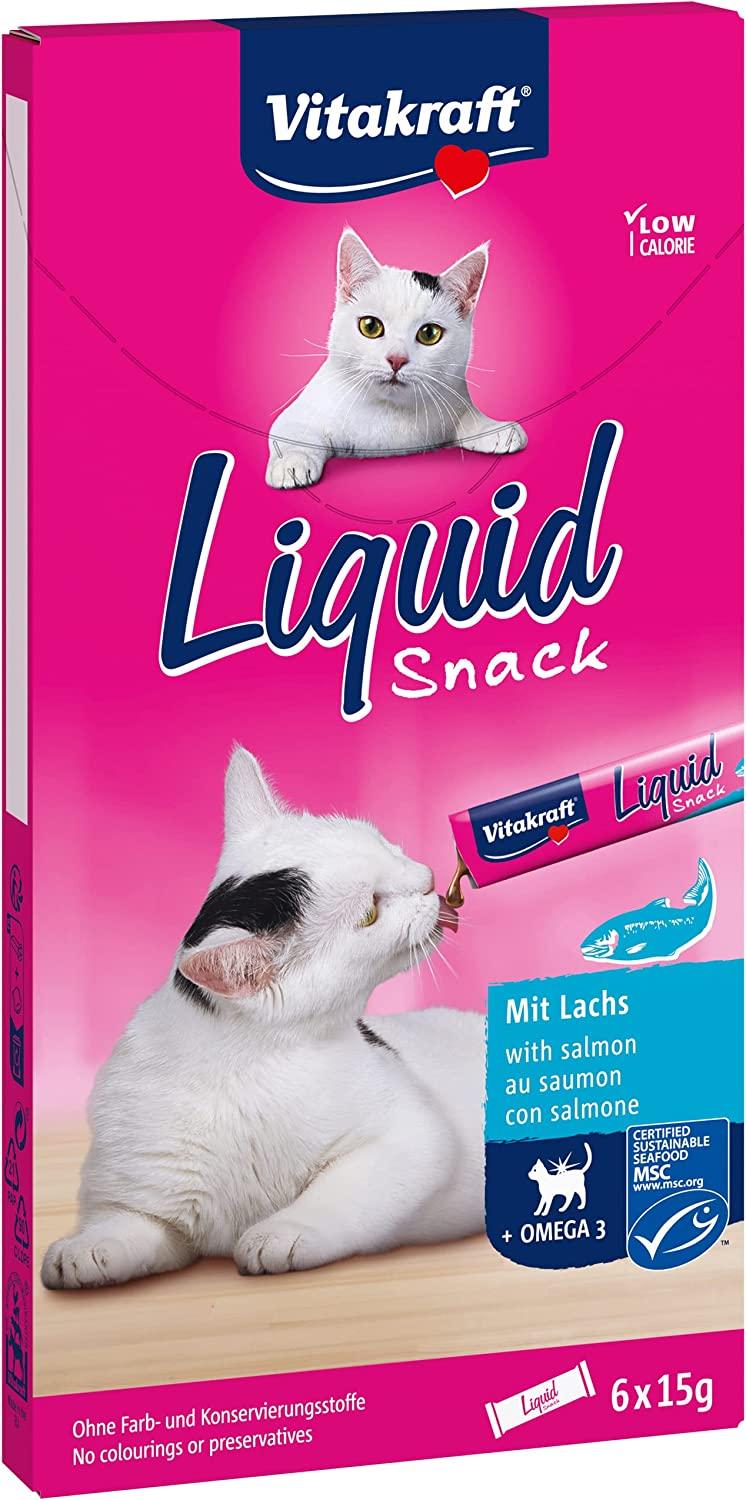 Vitakraft Cat Liquid-Snack con Omega 3 - Multipack da 11 Confezioni