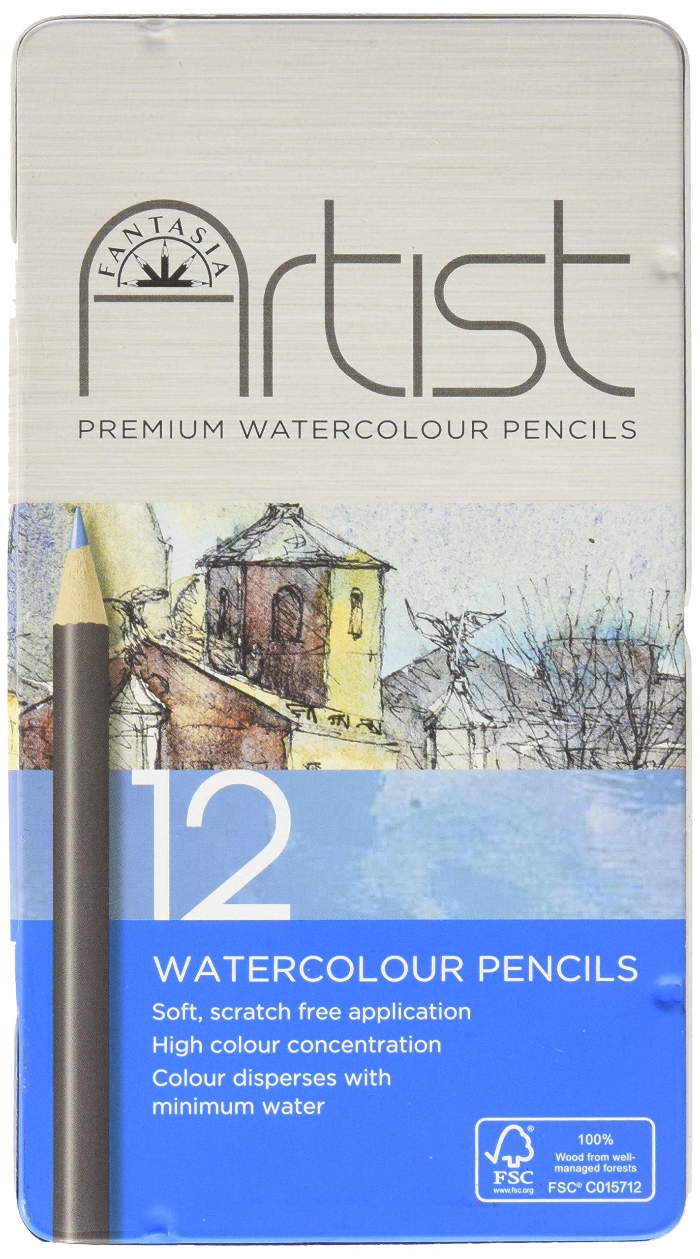 Fantasia Artist - Premium Watercolour Pencils - Set 12 matite colorate acquerellabili