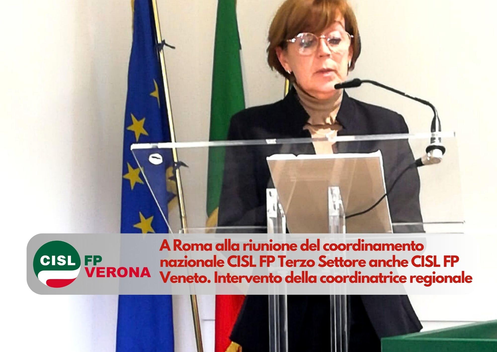 CISL FP Verona. A Roma alla riunione del coordinamento nazionale CISL FP Terzo Settore ci siamo anche noi