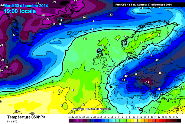 Le carte meteo a 850 hPa e la previsione del tempo