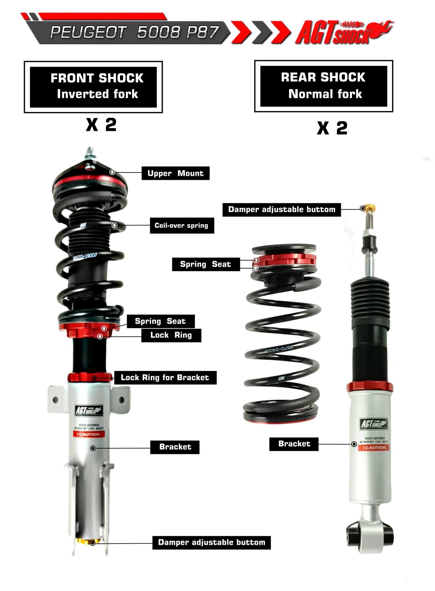 Peugeot 5008 - AGT-Shock Coilover