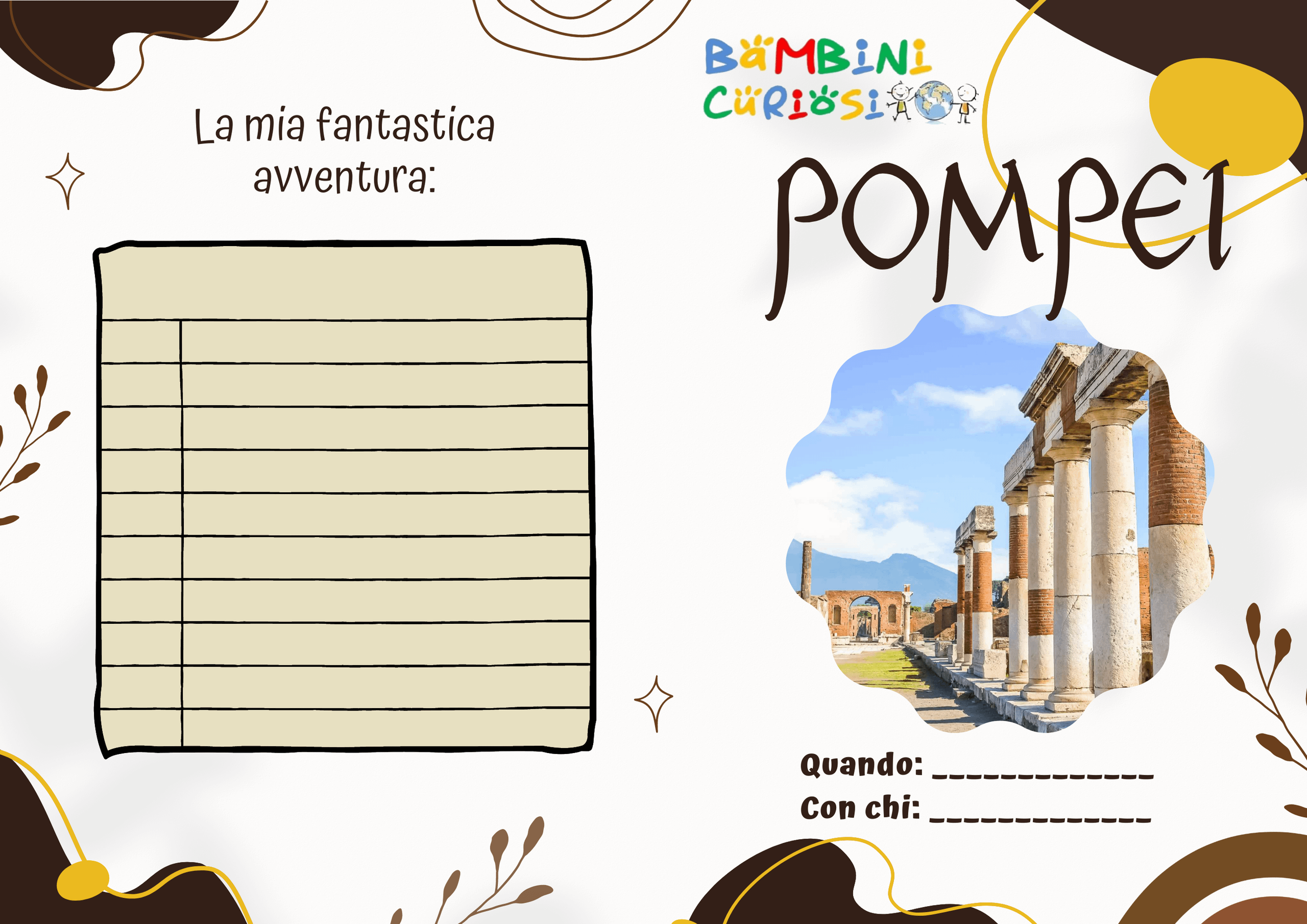 POMPEI FAMILY TOUR pompei per bambini mappa di pompei