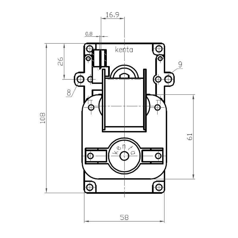 14702057 Motoriduttore Kenta per stufe a pellet  Velocità: 2 rpm.