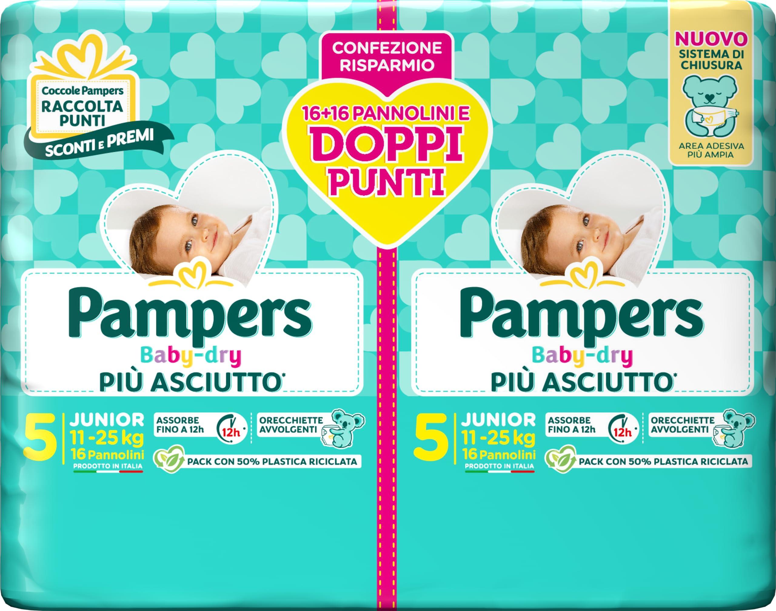 Pampers Baby Dry pacco doppio taglia 5