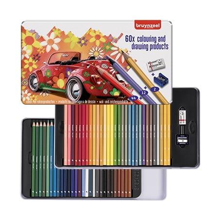 BRUYNZEEL - 60x coloring and drawing products - Set per disegnare e colorare