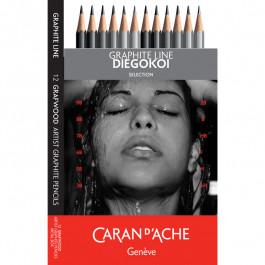 CARAN D'ACHE - Graphite Line - DIEGOKOI Selection - set 12 matite in grafite altissima qualità