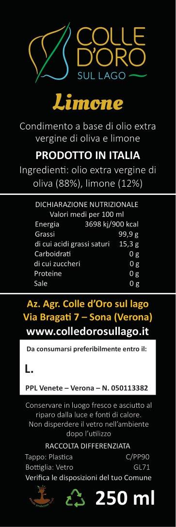 Cod. 08 Condimento a base di olio extra vergine di oliva e limoni