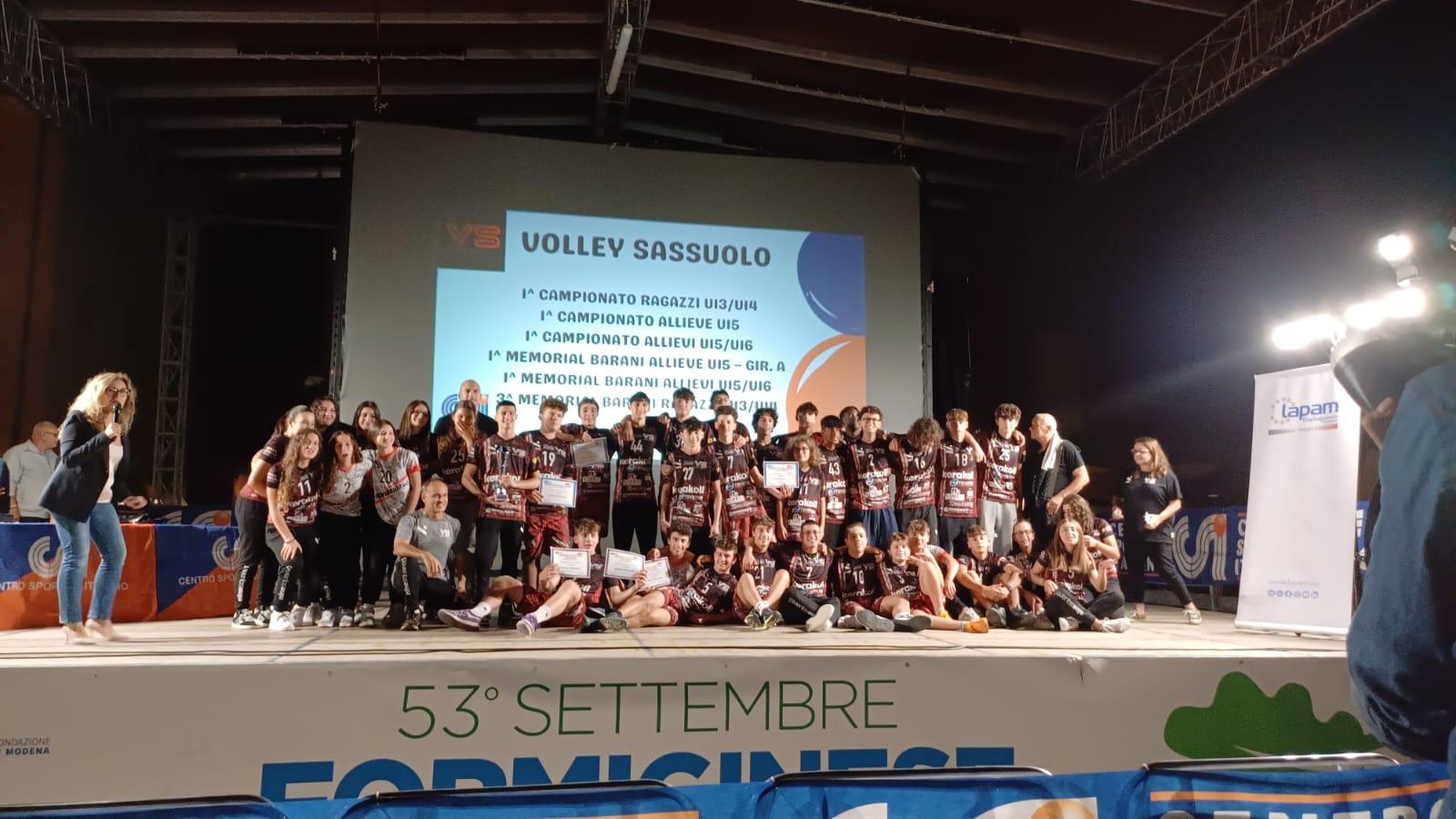 FESTA DELLE PREMIAZIONI CSI A FORMIGINE VOLLEY SASSUOLO IN  EVIDENZA