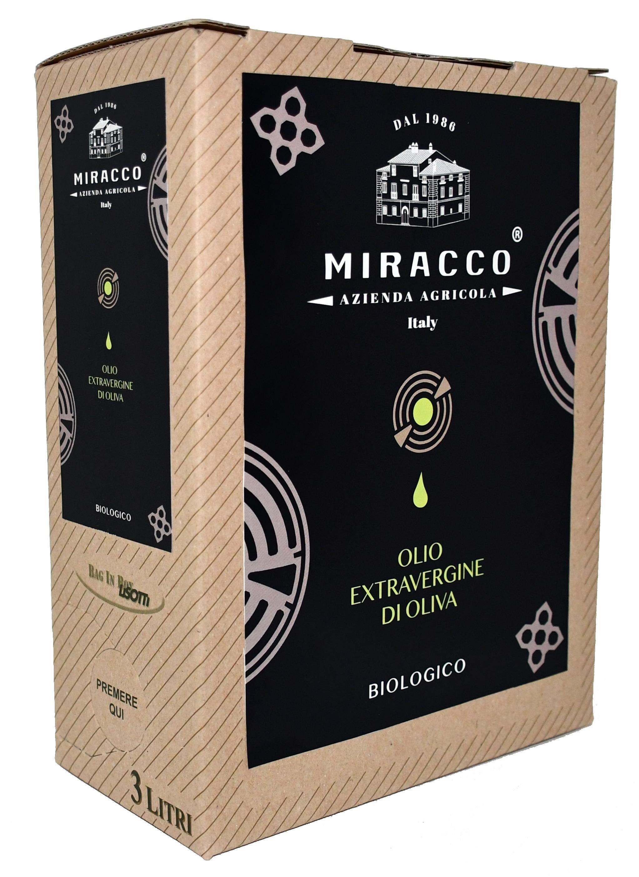 Olio Extravergine di Oliva Italiano - Biologico Prodotto in Calabria - Estratto a Freddo Bag in Box