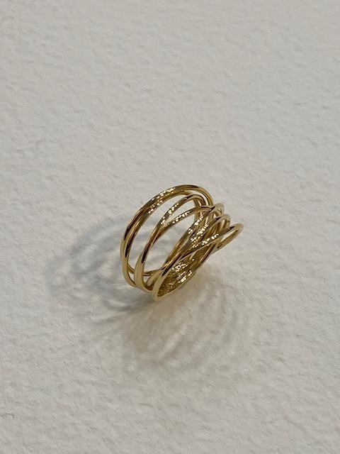 Collezione "Filo di Luce" anello in oro giallo 750 millesimi
