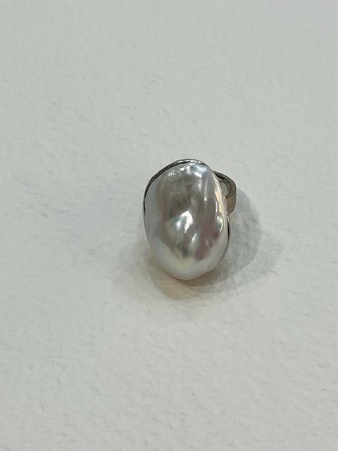 Collezione "Perle coltivate naturali" Anello con perla coltivata naturale e argento 925 millesimi