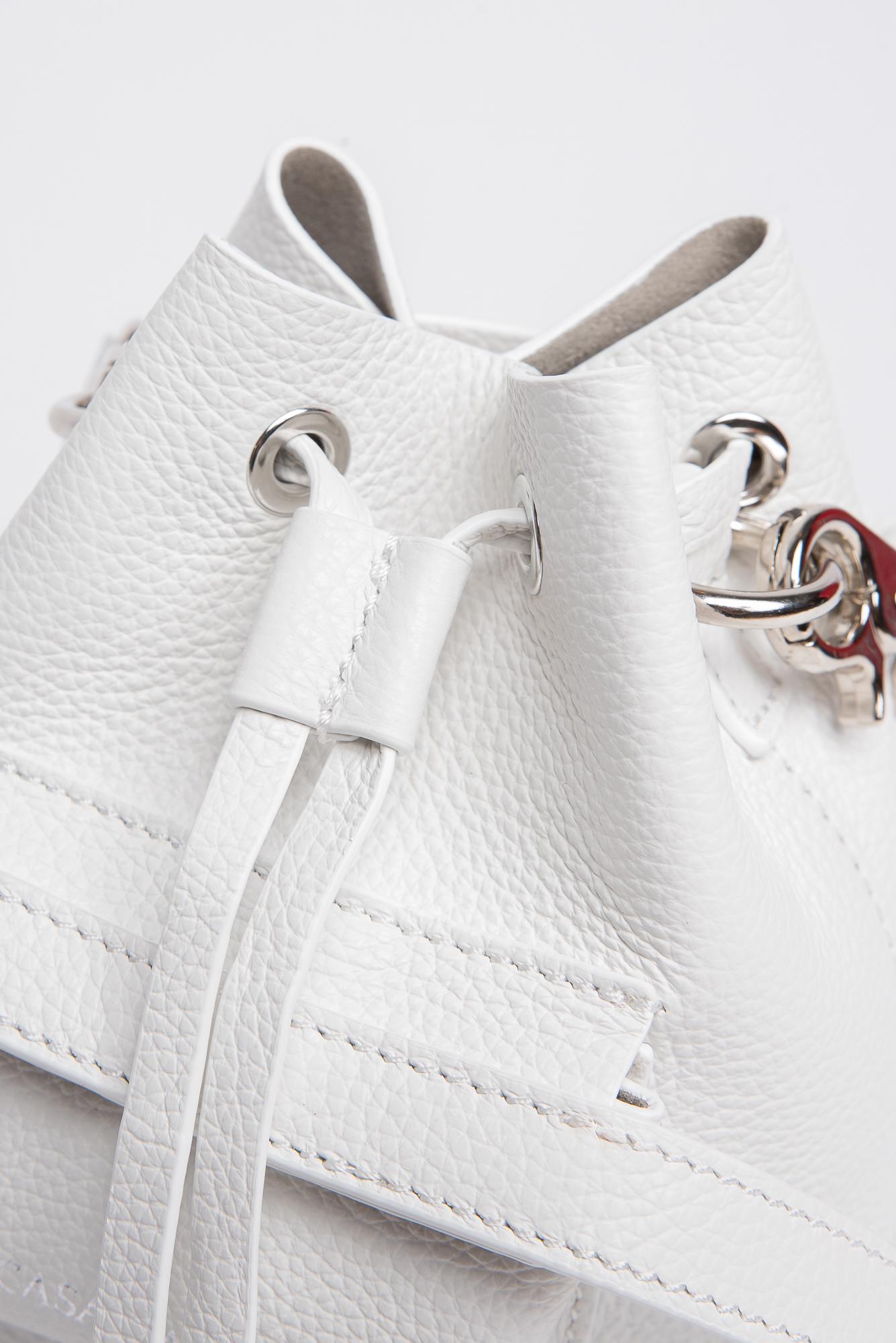 MINI BASKET BAG Leather White