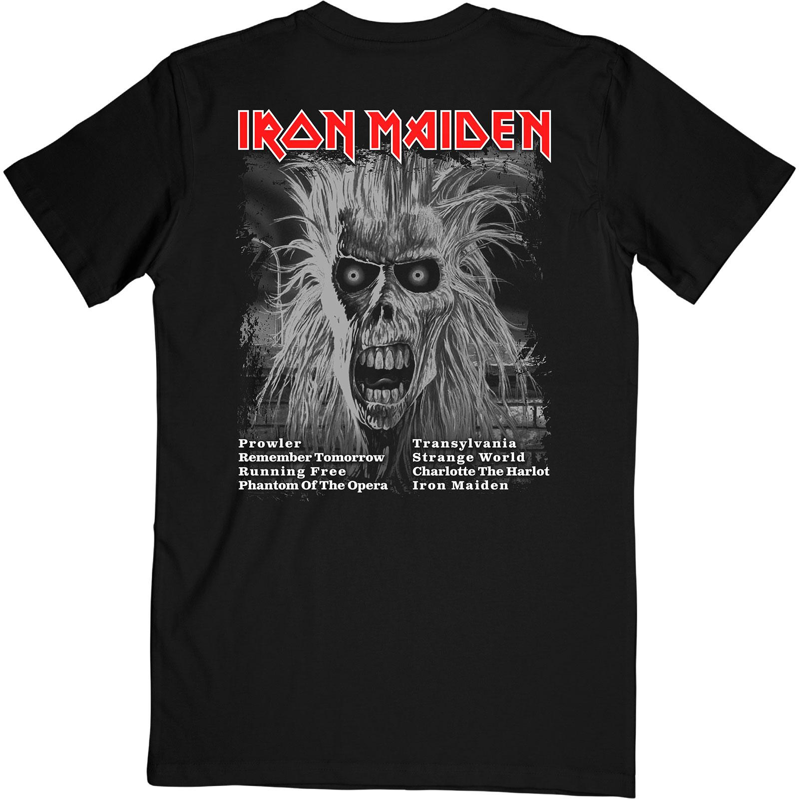 T-shirt Iron Maiden FIRST ALBUM TRACK LIST V.3. (BACK PRINT)