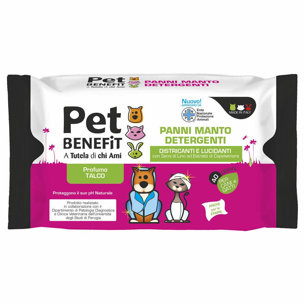 Pet Benefit Panni Manto Maxi Districante Lucidante 40 Salviette