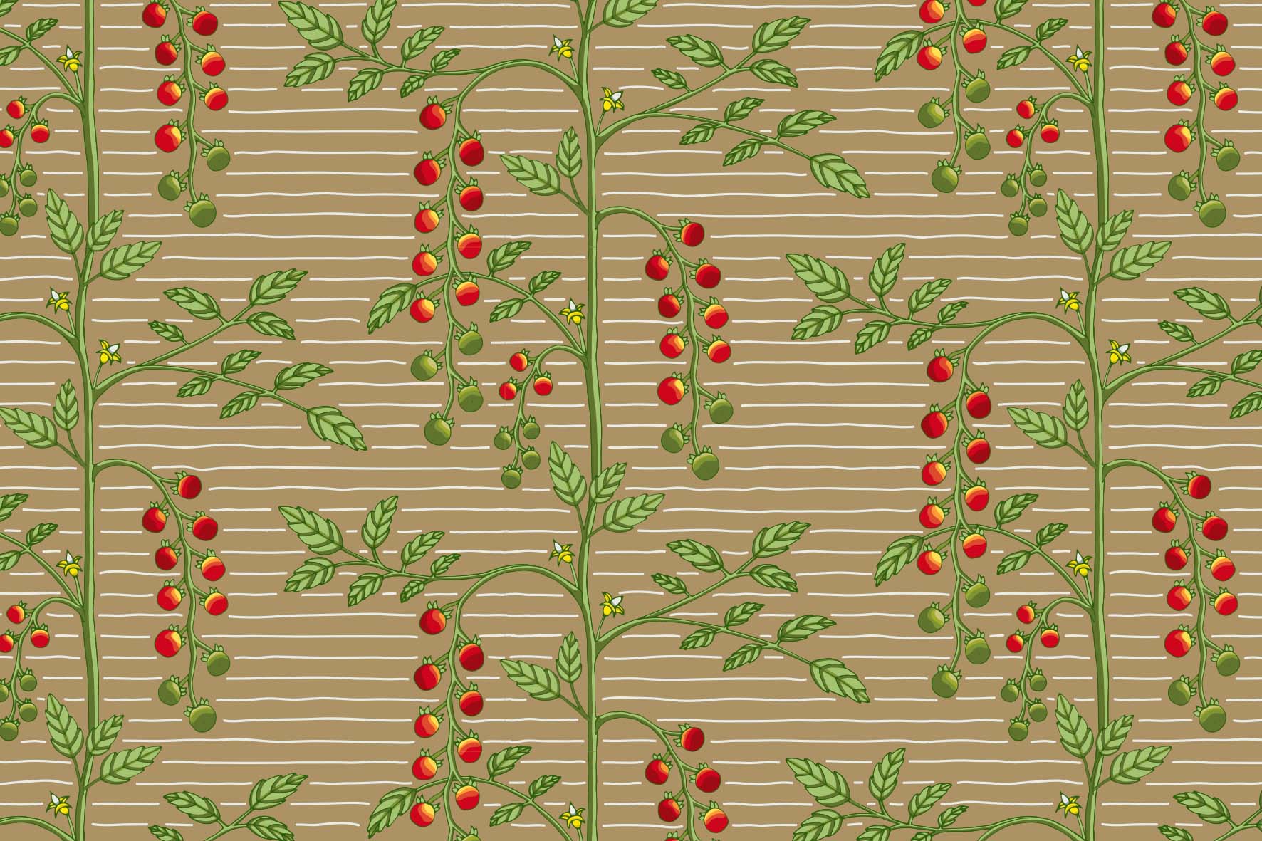 patter design, floral pattern design, handrawn floral pattern, handrawn pattern design, tomatoes designer pattern, meditettanean designer pattern, tomatoes plant pattern, italian pattern designer, customized pattern designer