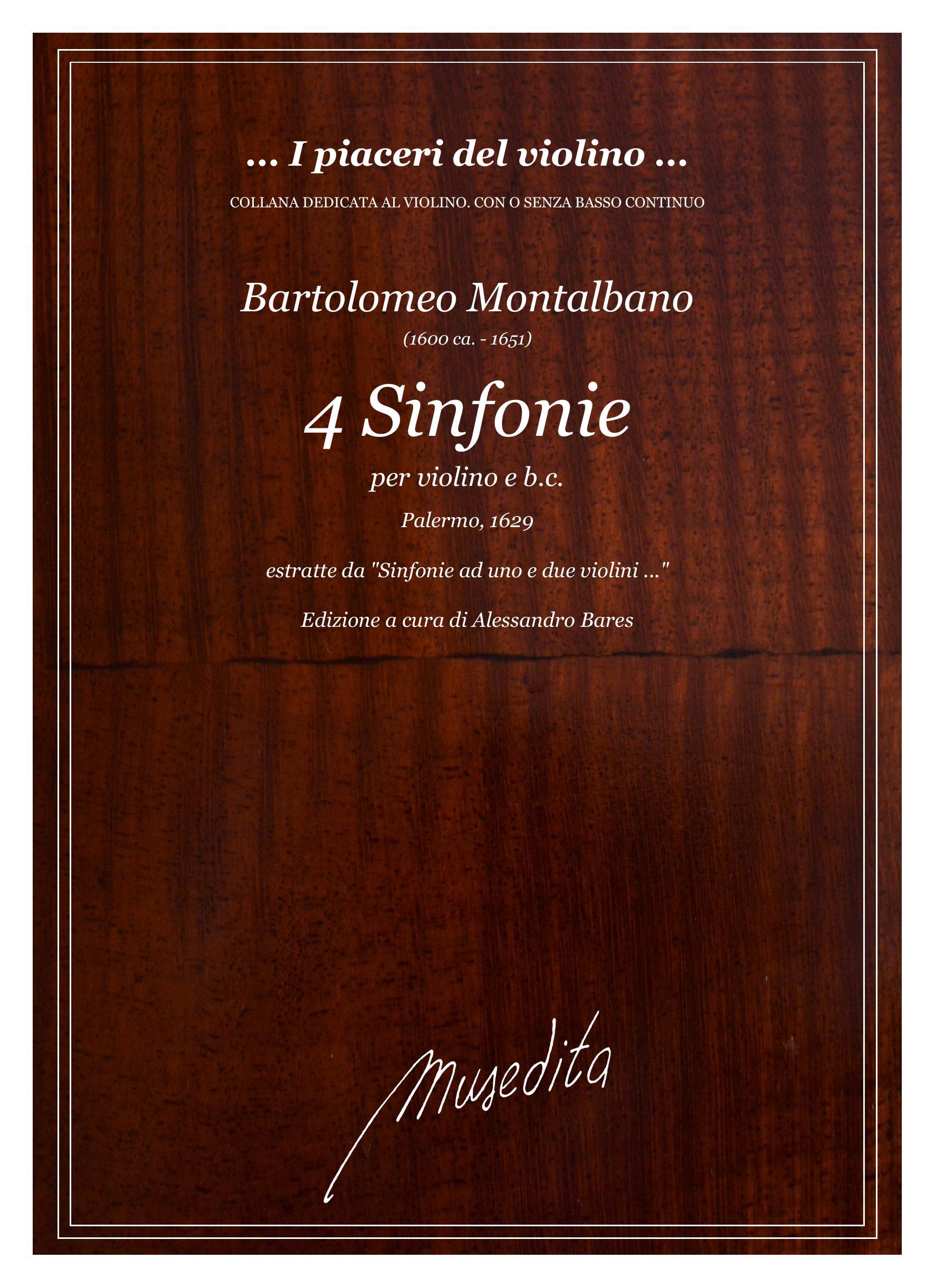 B.Montalbano: 4 Sinfonie (Palermo, 1629)