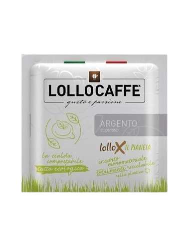 100 Cialde Filtro Carta ESE Lollo Caffè Argento