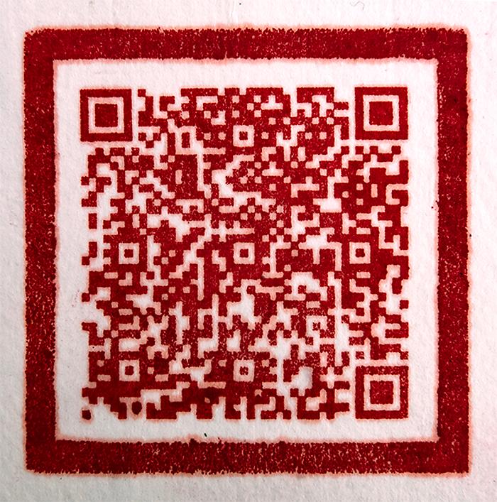 Scan the QR code to access the 'second layer' of the work