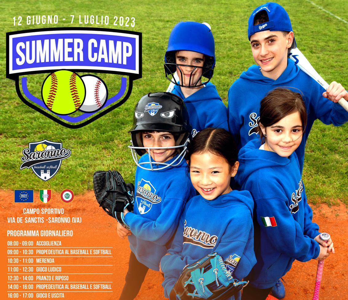 Al via le iscrizioni del Summer Camp del Saronno Softball Baseball