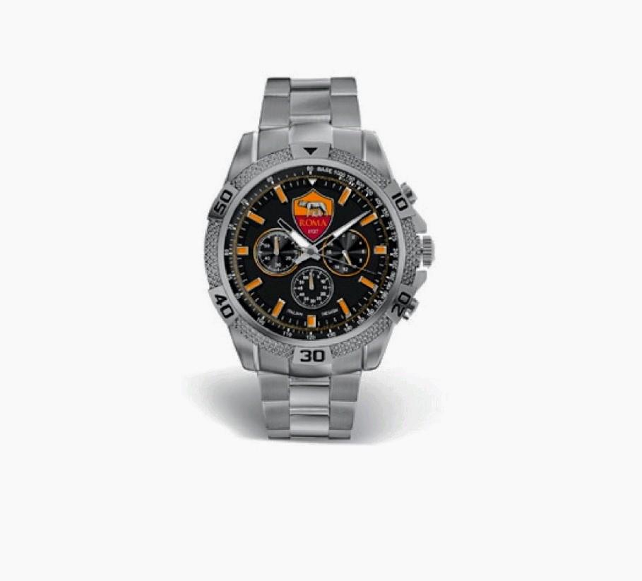 Orologio cronografo uomo AS ROMA ufficiale R0406UN1 vetro minerale cinturino e cassa in acciaio