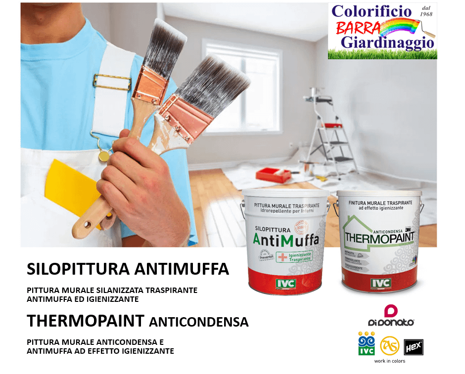 Silopittura antimuffa e Thermopaint con logo barrapng