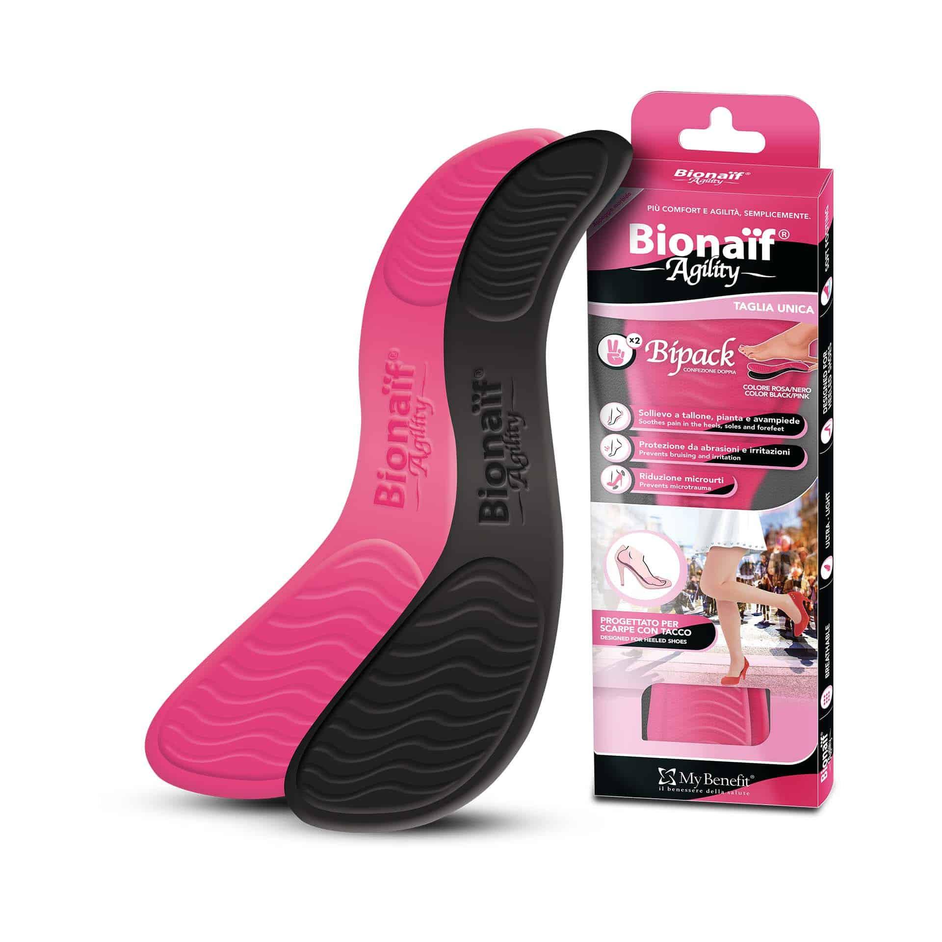 Bionaif Agility 2 pair  Black and Pinks