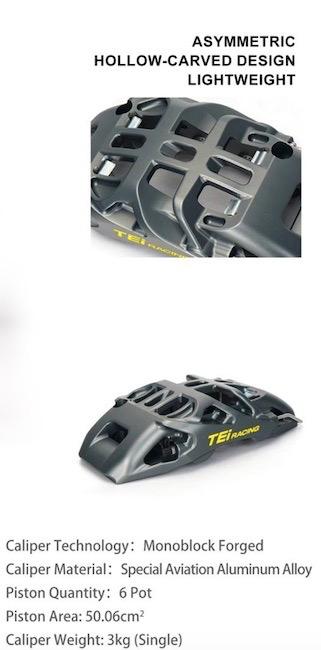 Front Carbon Ceramic Big Brake System 6 / 4 POT ( 375 / 355 mm ) - TEI-Racing