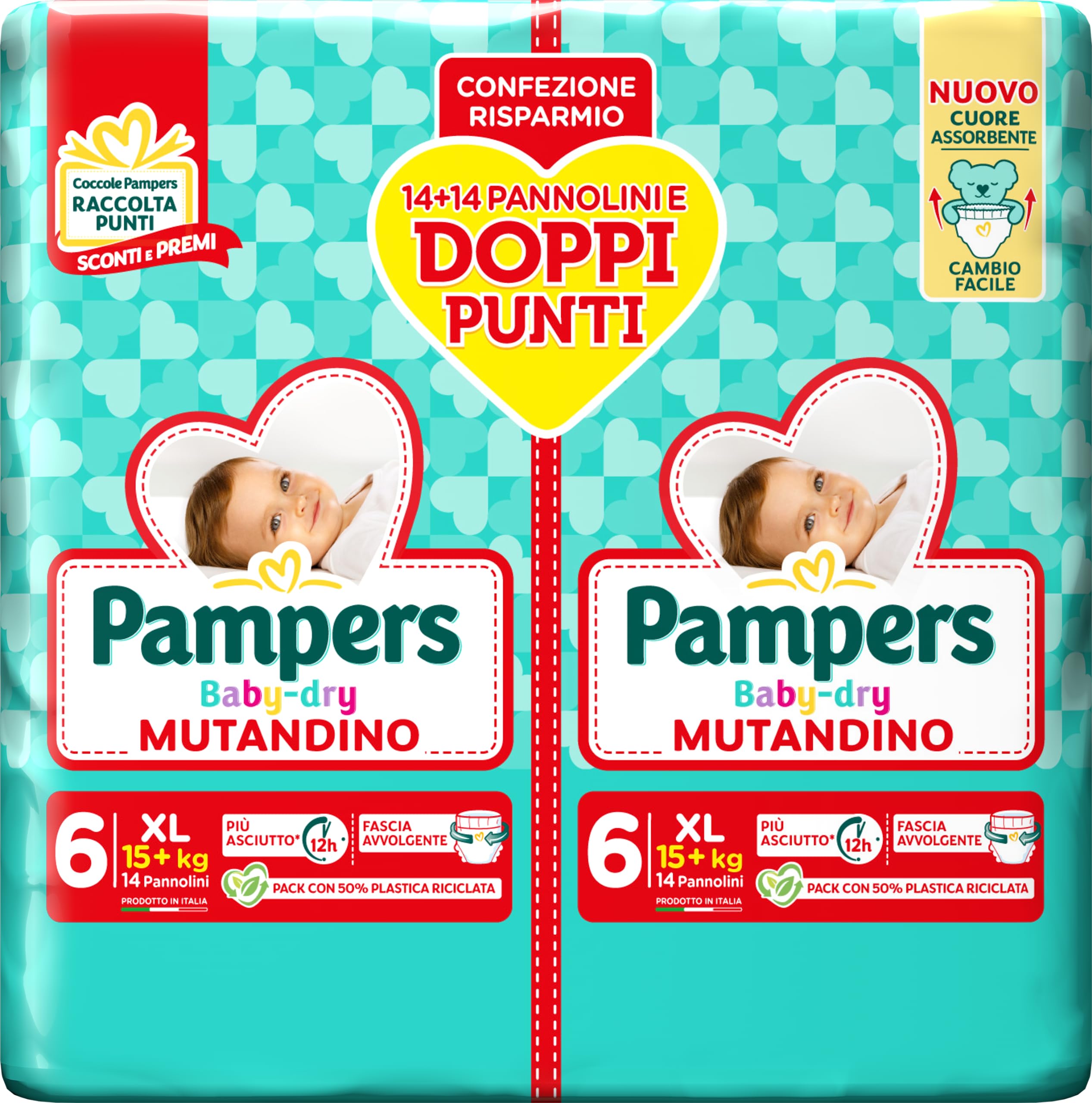 Pannolini Pampers Baby Dry Mutandino taglia 6
