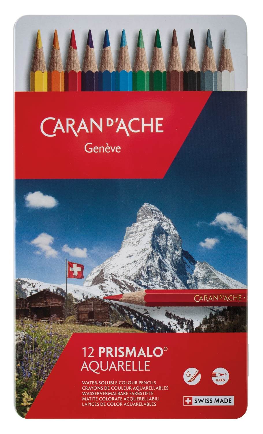 CARAN D'ACHE Genève - Prismalo Aquarelle - Set 12 matite acquerellabili