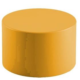 POUF TONDO SIMILPELLE ARANCIO IMBOTTITO DIAM 80 H46