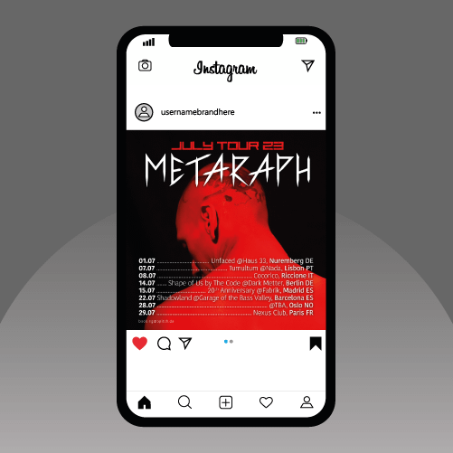 Mock-up story instagram visual monthly gig - Artwork by Gioia Bellini • Geoei Graphic