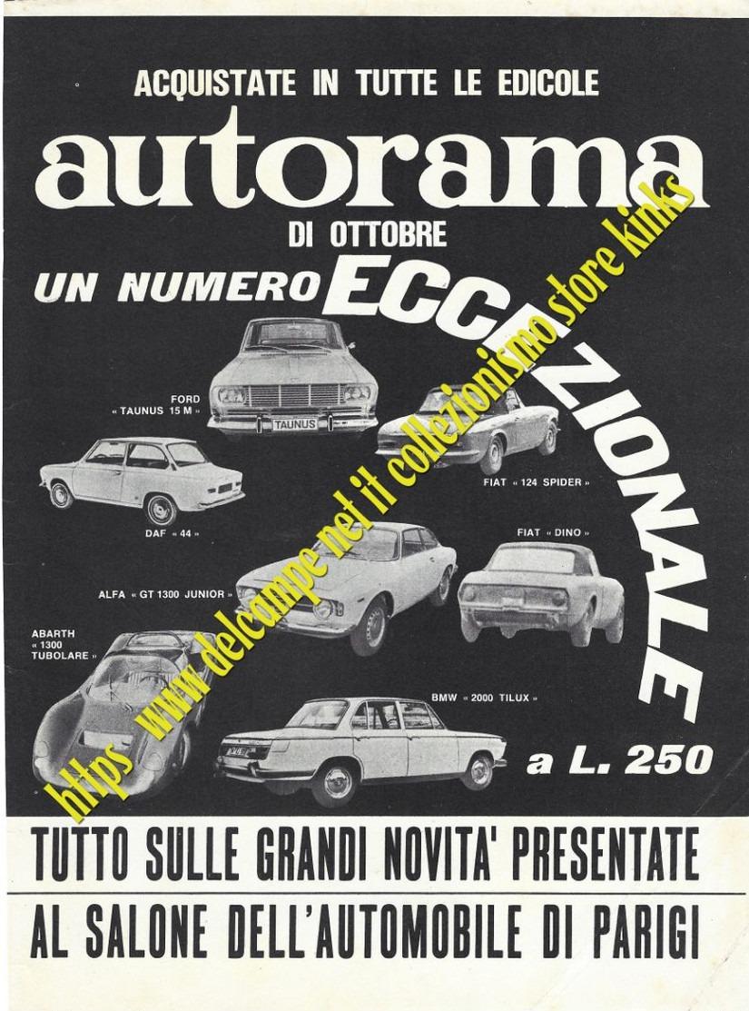 068> Ritaglio Rivista < Autorama Pubblicità Automobili Salone di Parigi > Cm. 20x27