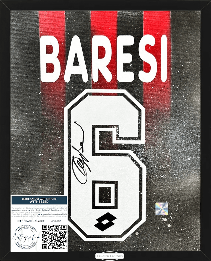 Artwork AC Milan Theme Autografo Franco Baresi Limited Edition