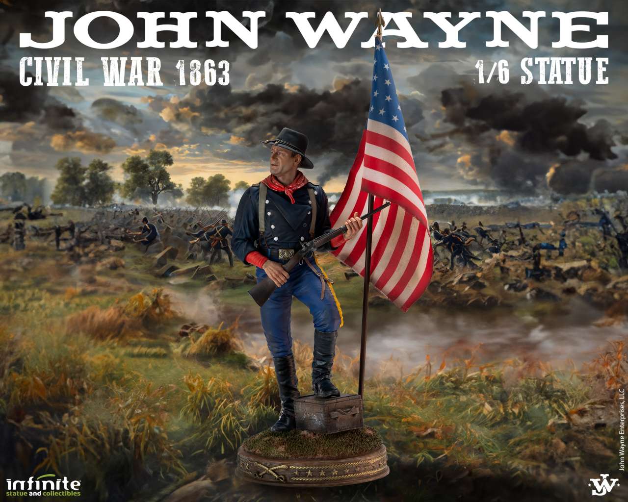 Infinite Statue JOHN WAYNE 1863 Civil War 1/6 RESIN STATUE