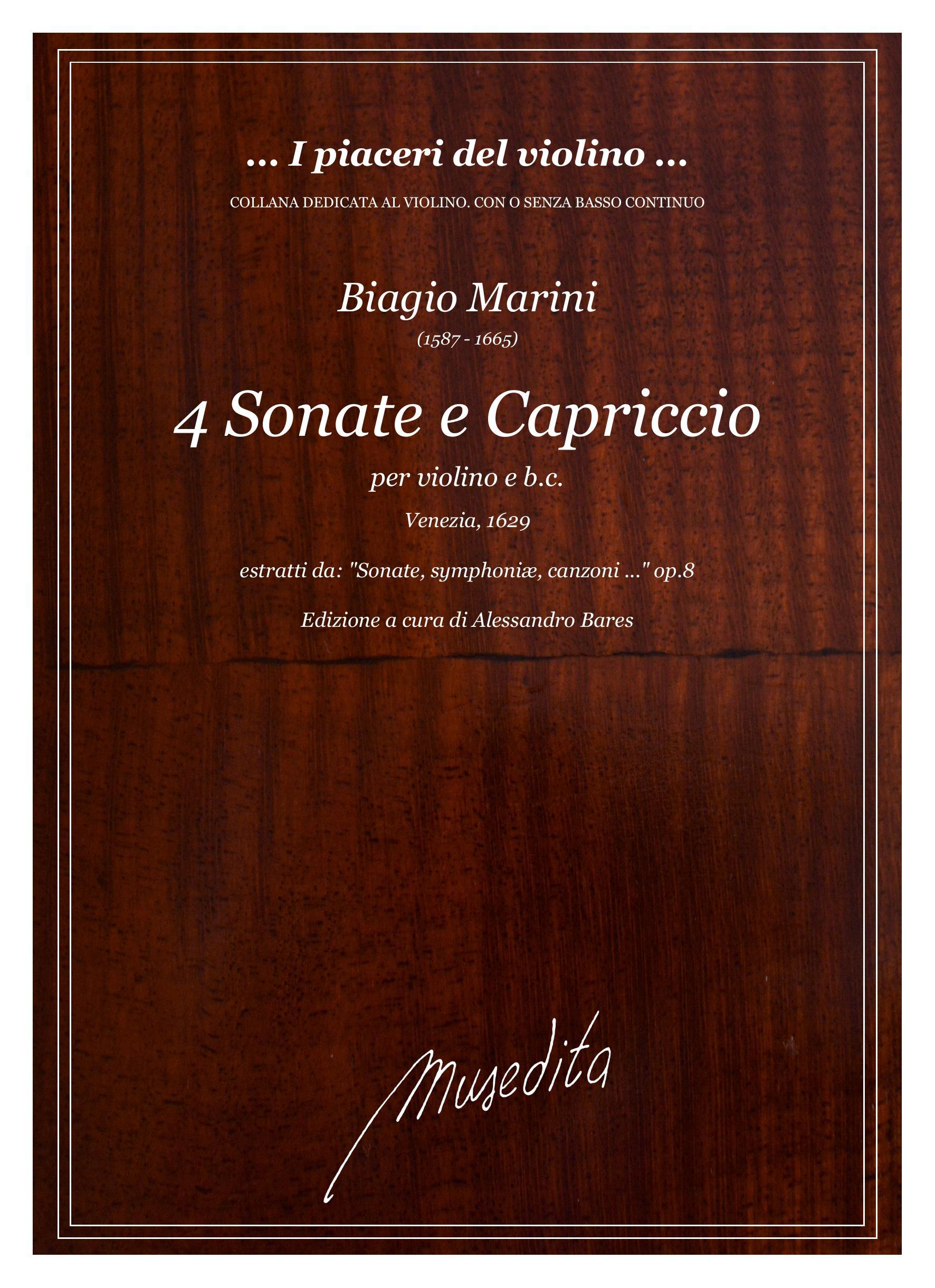 B.Marini: 4 Sonate e 1 Capriccio (Venezia, 1629)