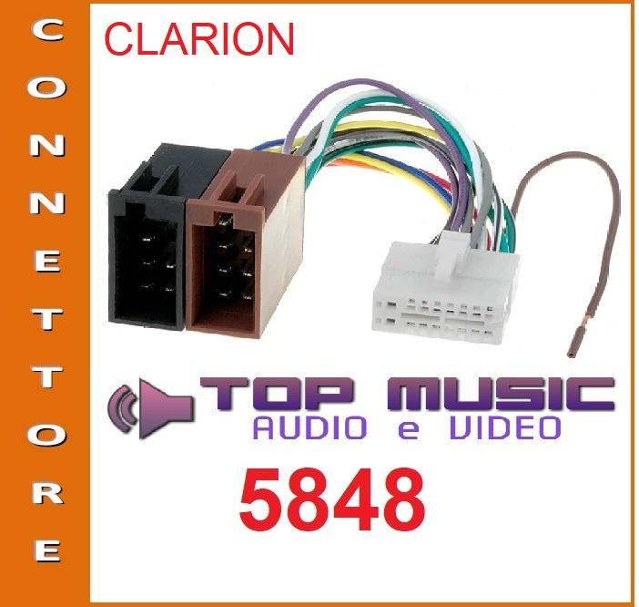 5848 - CLARION CONNETTORE AUTORADIO- DBR 348rmp-DXZ 365R-718-728R-MP 748-VEDI MODELLI