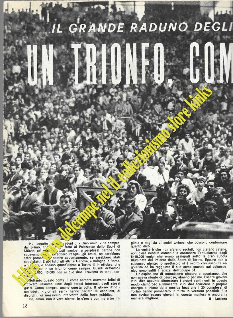 067> 5 Pagine < TORINO Raduno di CIAO AMICI 1° OTTOBRE 1966 > Documento Storico per i BEAT !