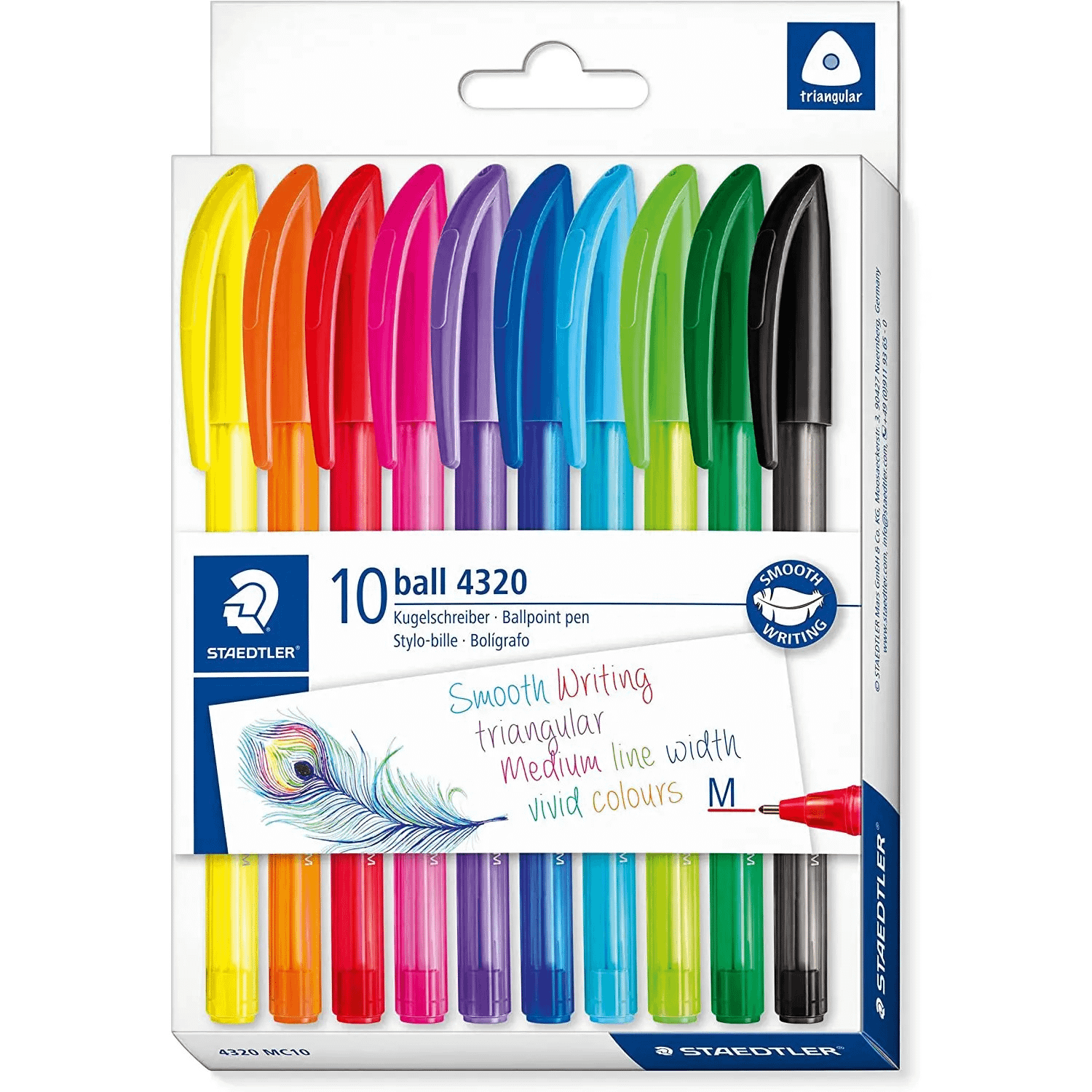 STAEDTLER BALL 4320 M PENNA CON CAPPUCCIO VARI COLORI