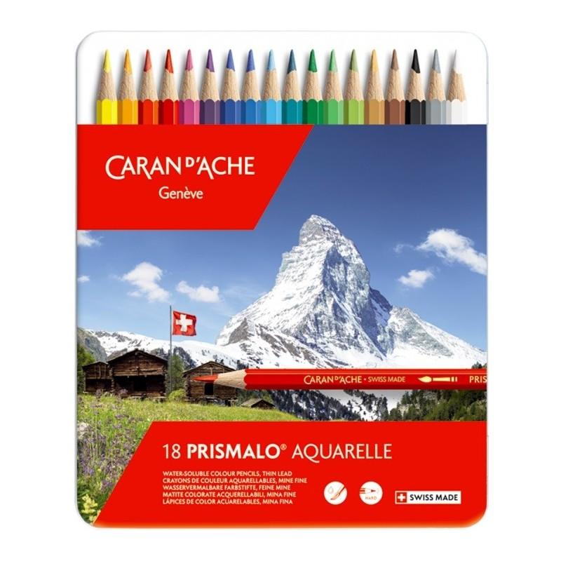 CARAN D'ACHE Genève - Prismalo Aquarelle - Set 18 matite acquerellabili