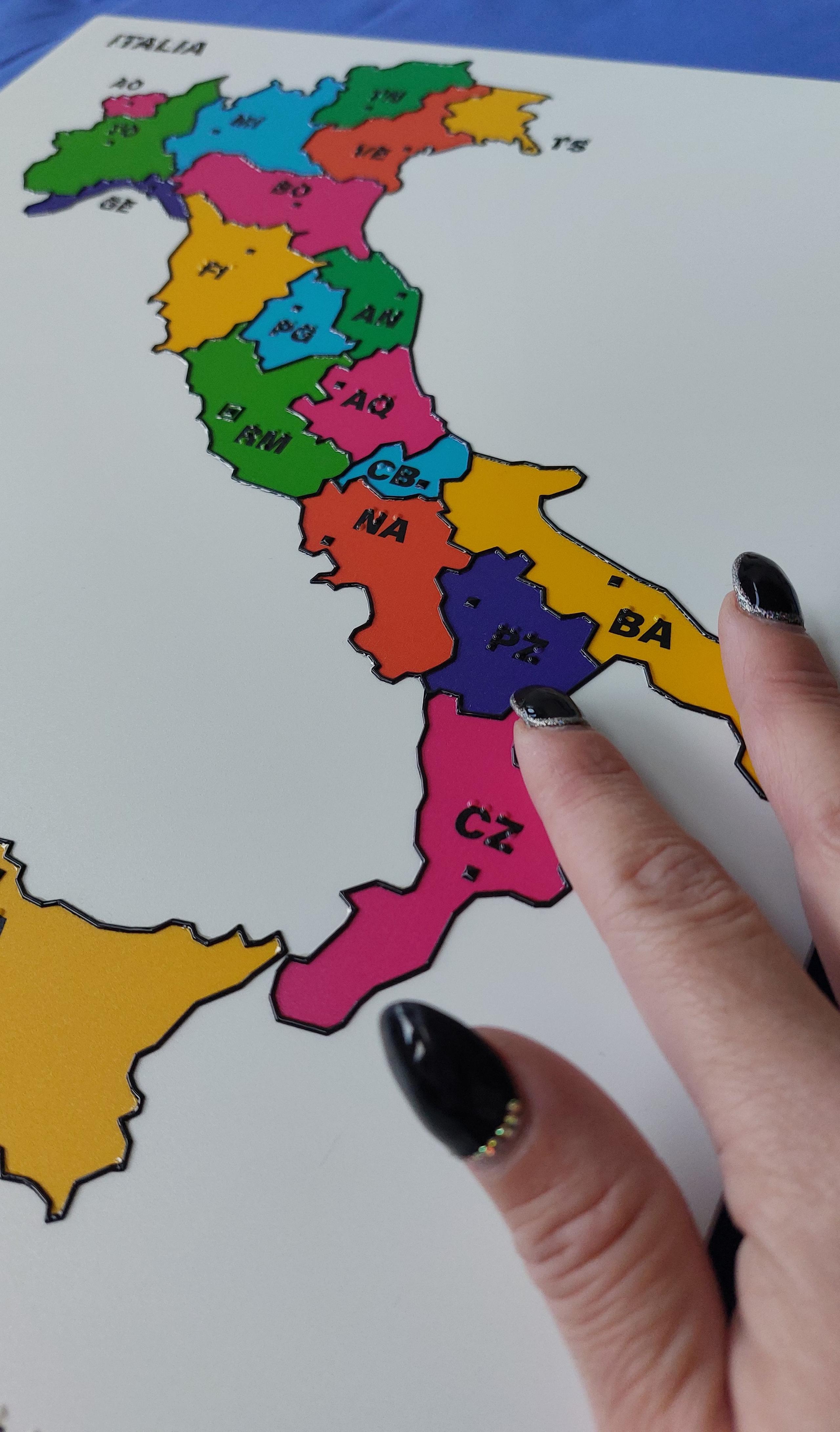 Cartine geografiche a rilievo tattile e Braille