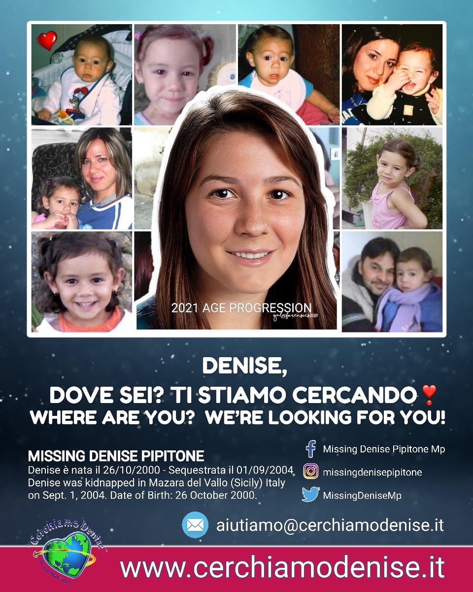 Missing Denise nata il 26 ottobre 2000 - scomparsa 1 settembre 2004 a Mazara del Vallo TP. Sicilia