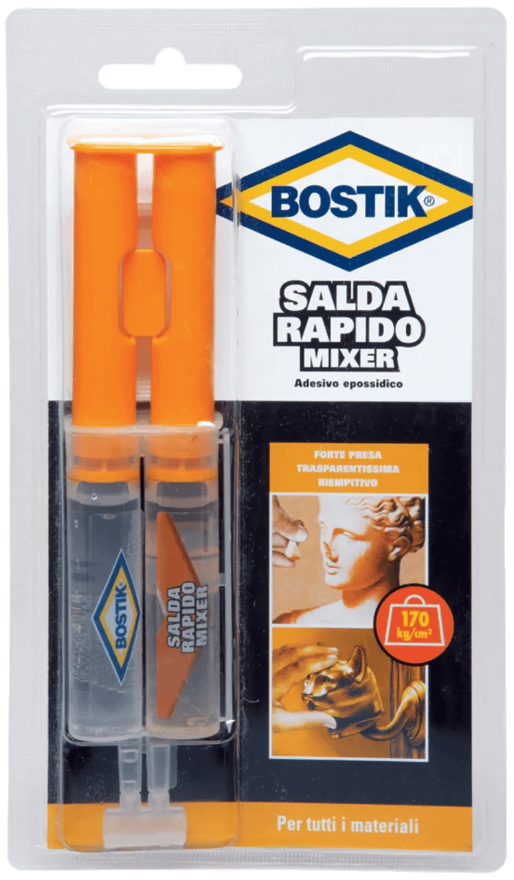 BOSTIK - Salda Rapido Mixer - Adesivo Epossidico bicomponente universale con mixer 24ml