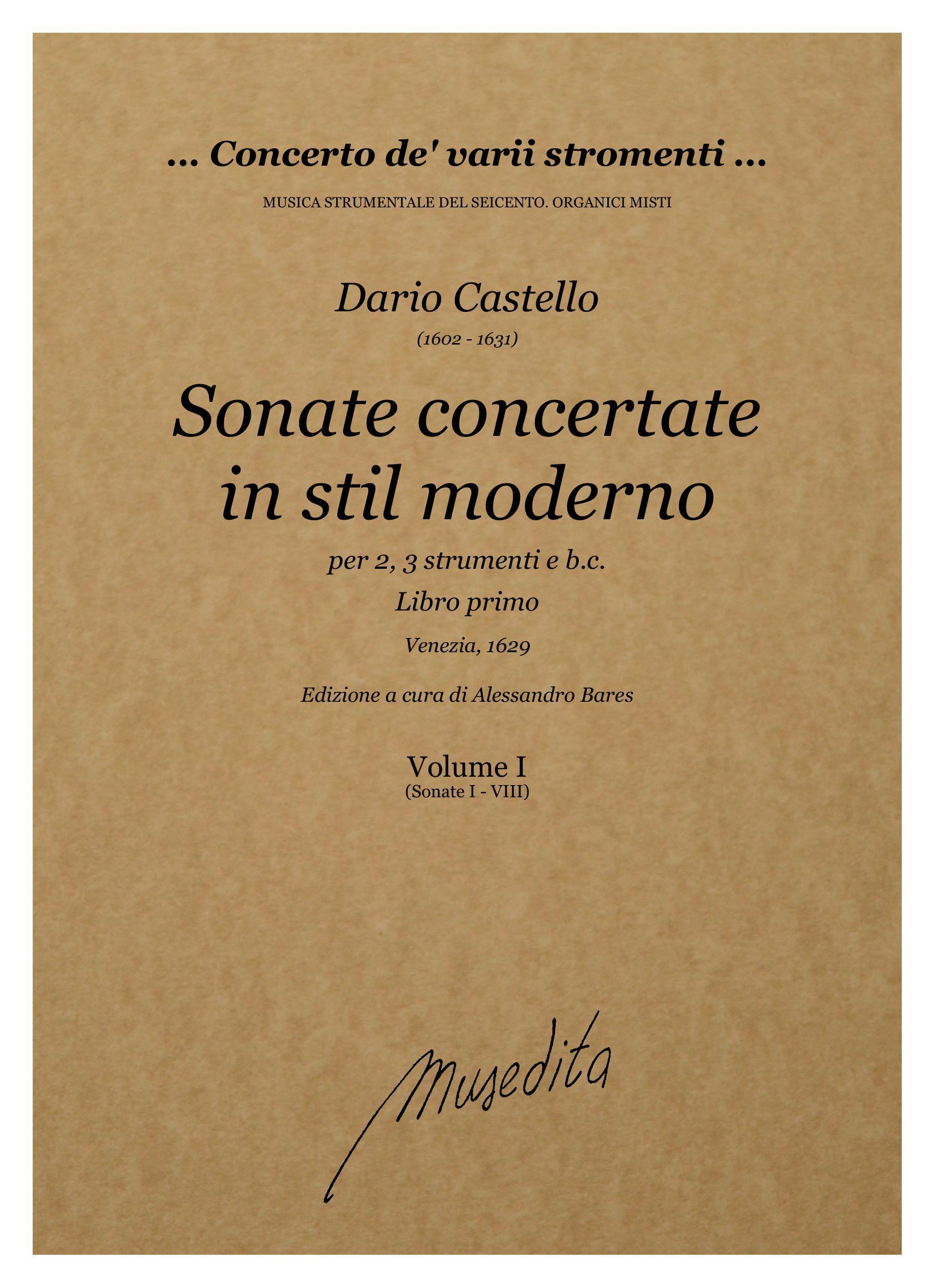 D.Castello: Sonate concertate in stil moderno  (libro primo)(Venezia, 1629)