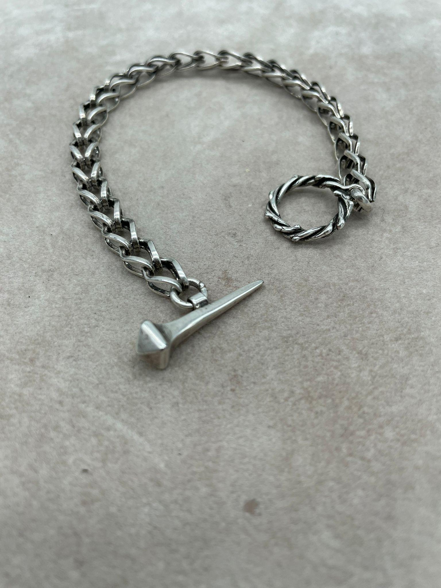 BRACCIALE CHIUSURA CHIODO E CORONA DI SPINE