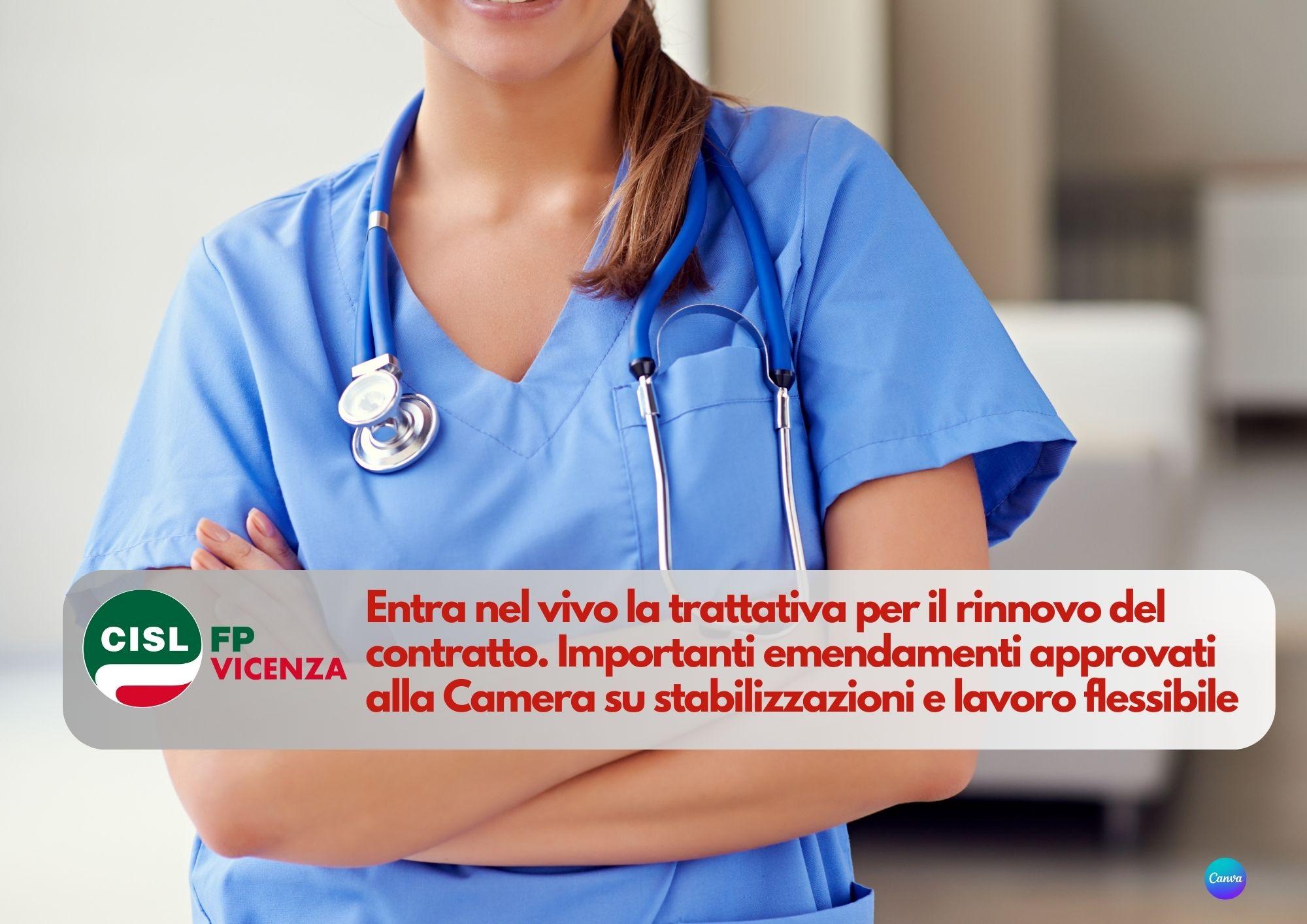 CISL FP Vicenza. Sanità: il punto sulla trattativa contrattuale e gli emendamenti legge 19/2024